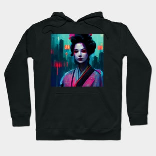 A cyberpunk geisha Hoodie